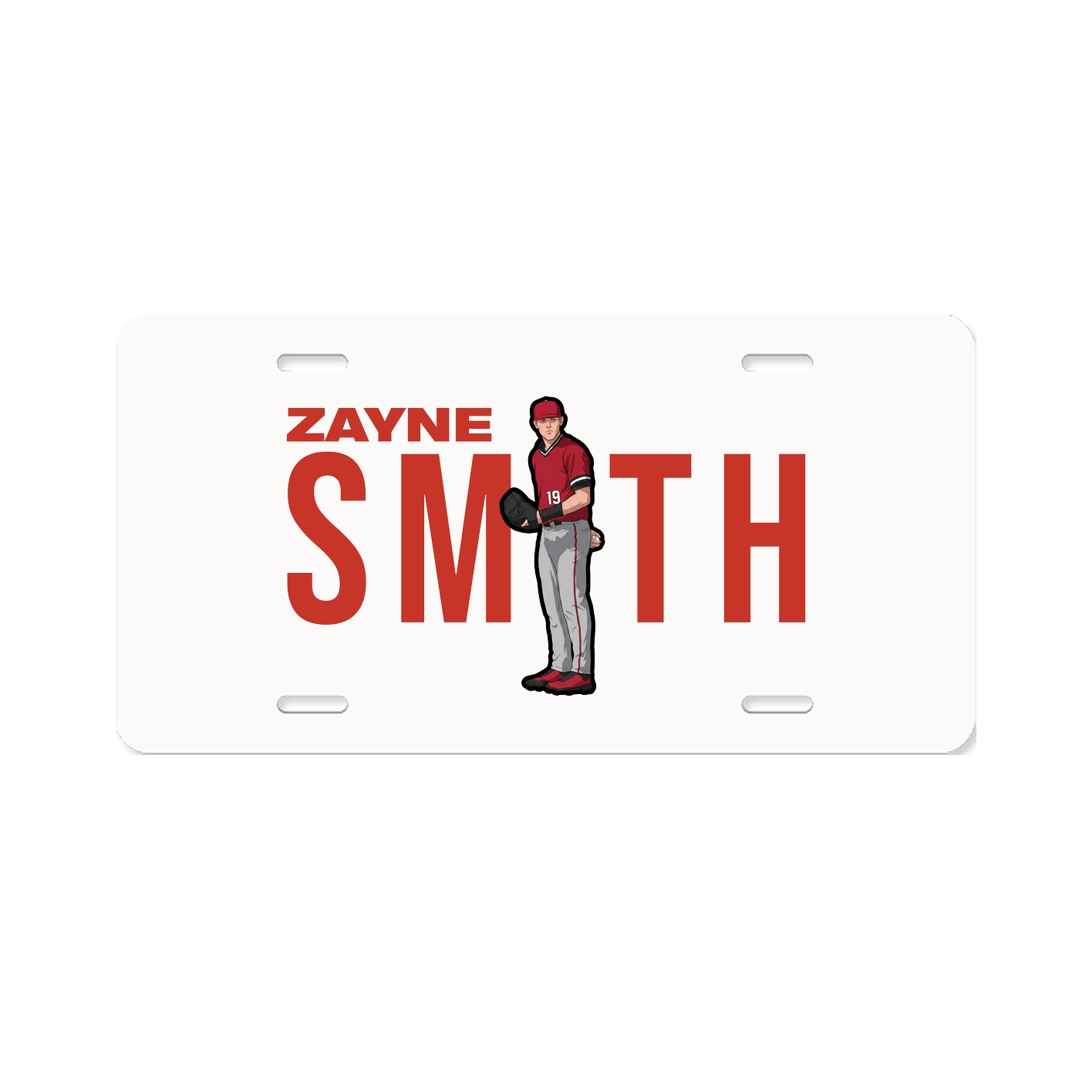 License Plate — Player Name in Classic