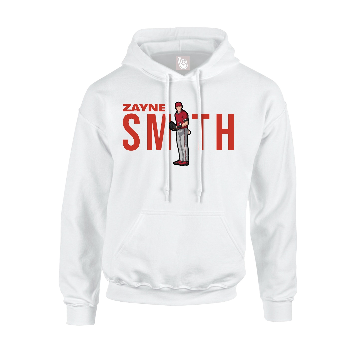 Youth Hoodie — Player Name in White