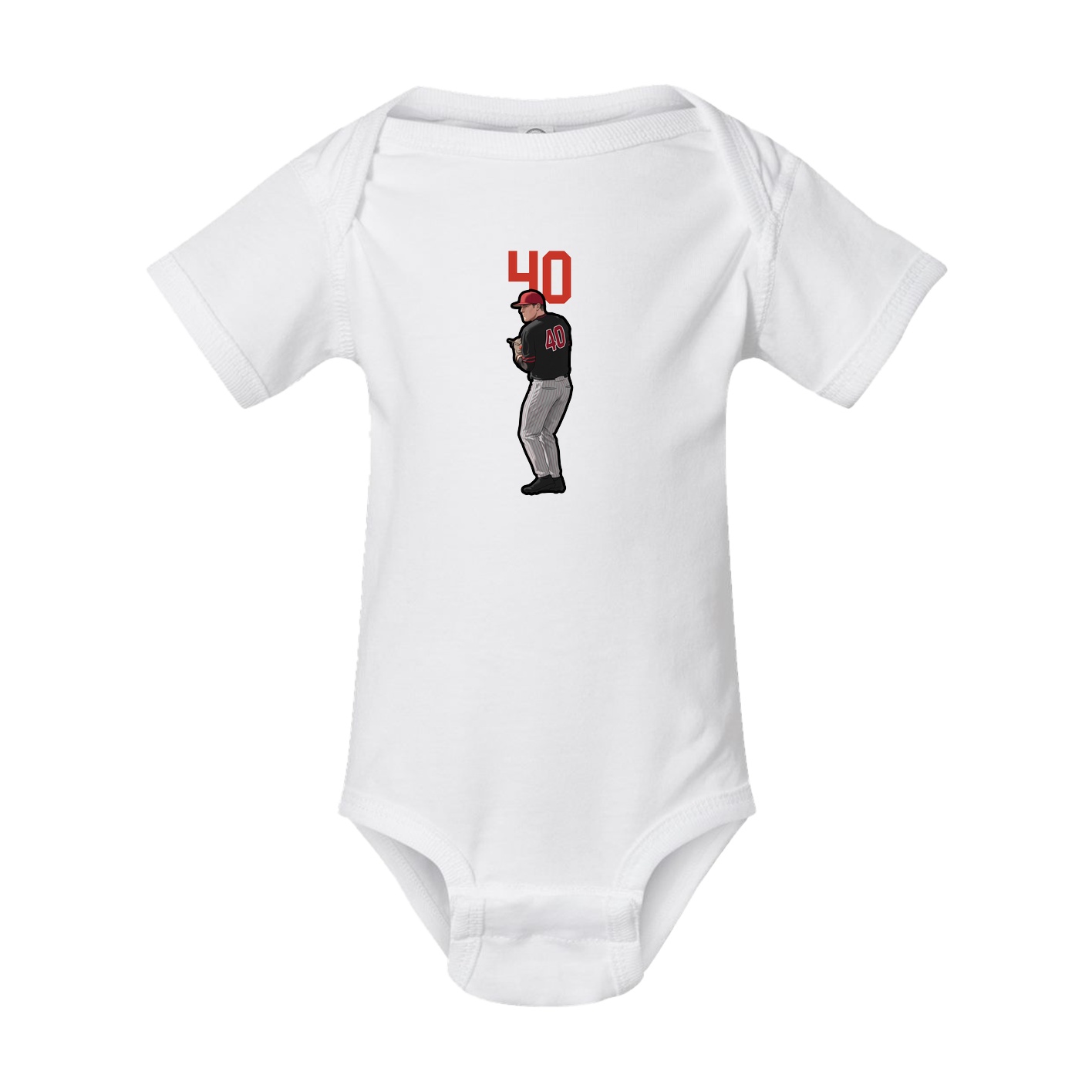 Baby Onesie — Number Top in White