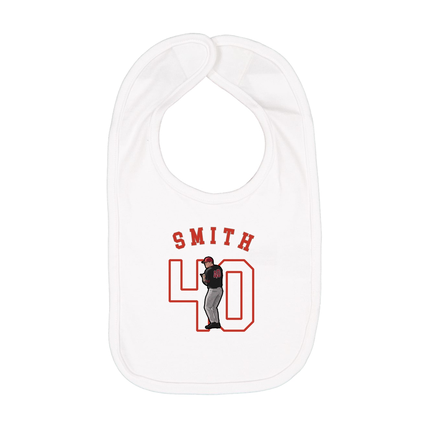 Infant Bib — Shirsey Arch in White