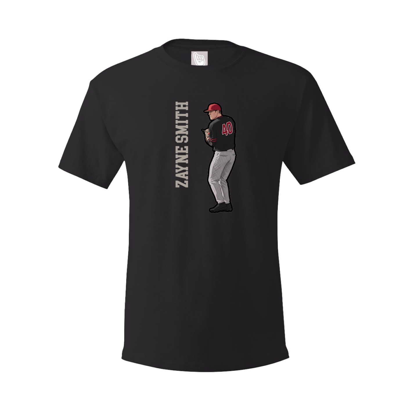 Tee — Name Vertical in Black