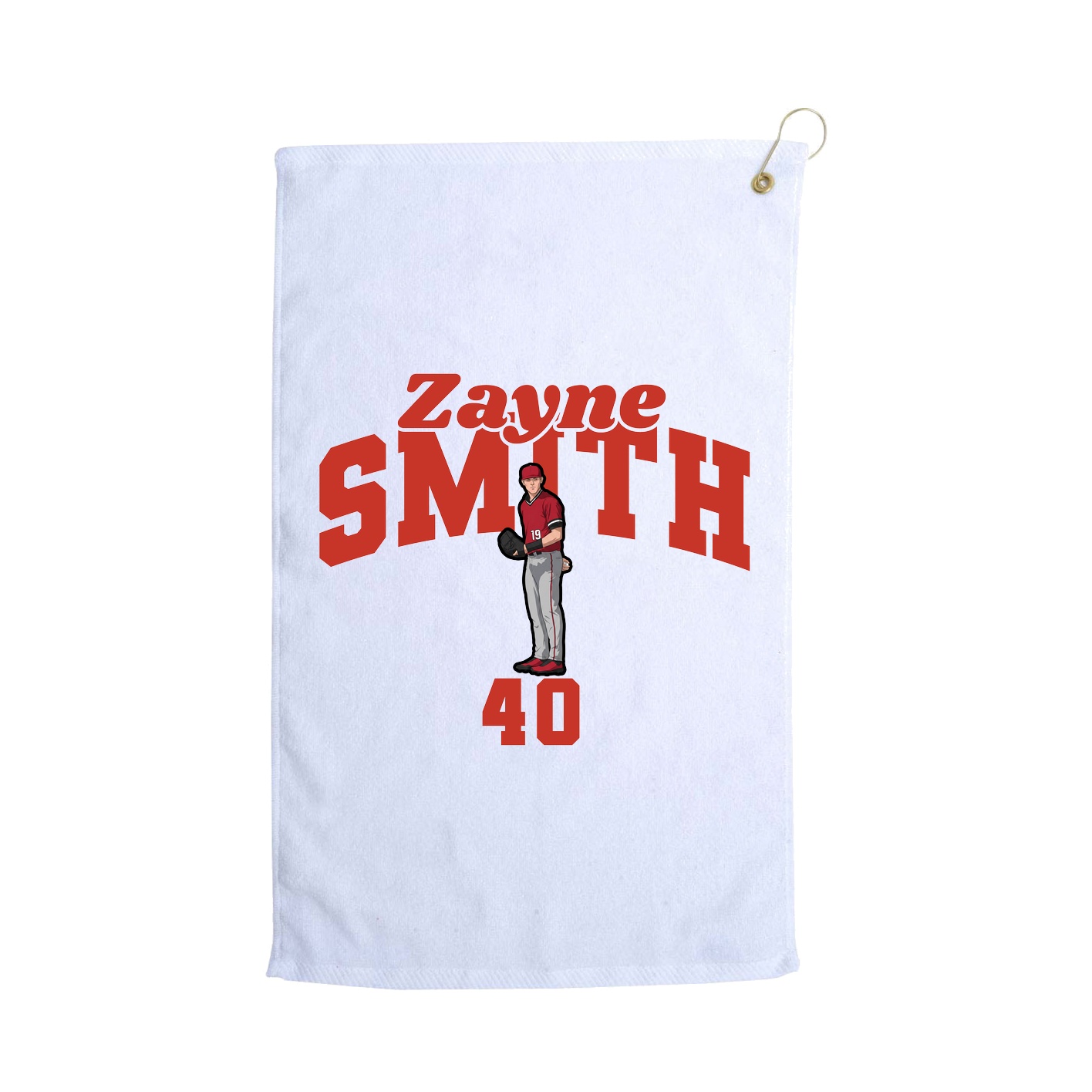 Golf Towel — Signature Arch in White