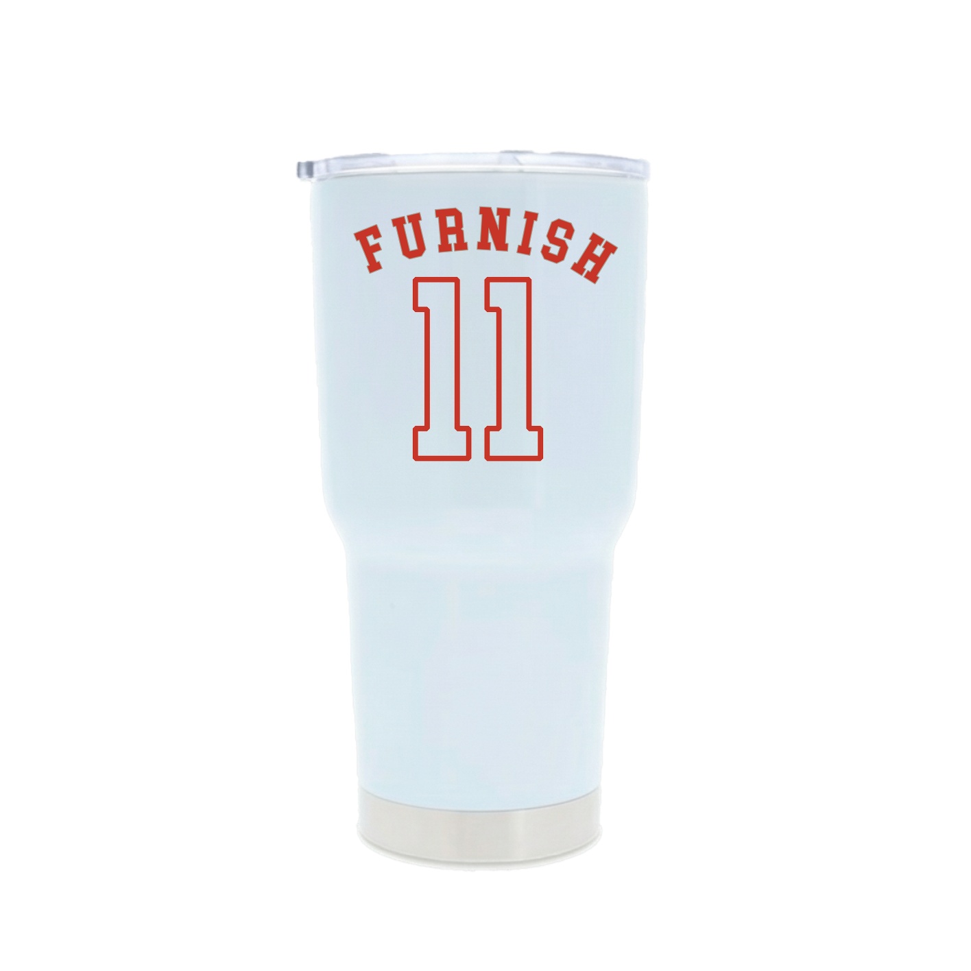 30oz Stainless Steel Tumbler — Shirsey Arch in White
