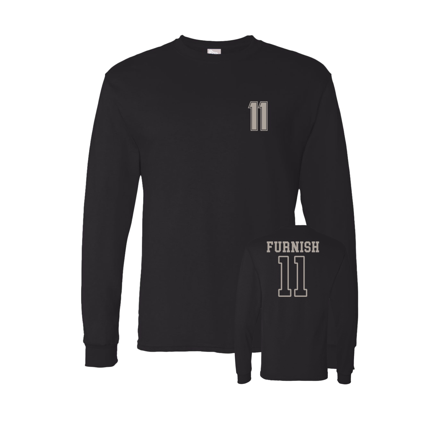 Long Sleeve Tee — Chest Back in Black