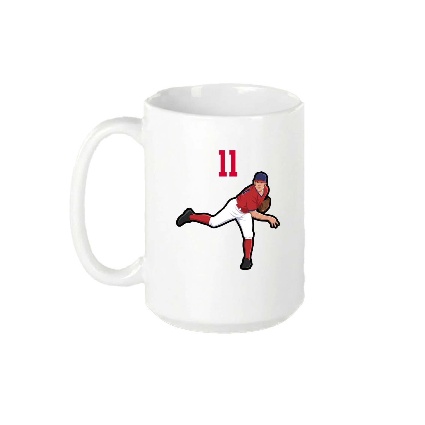 15oz Coffee Mug — Number Top in White