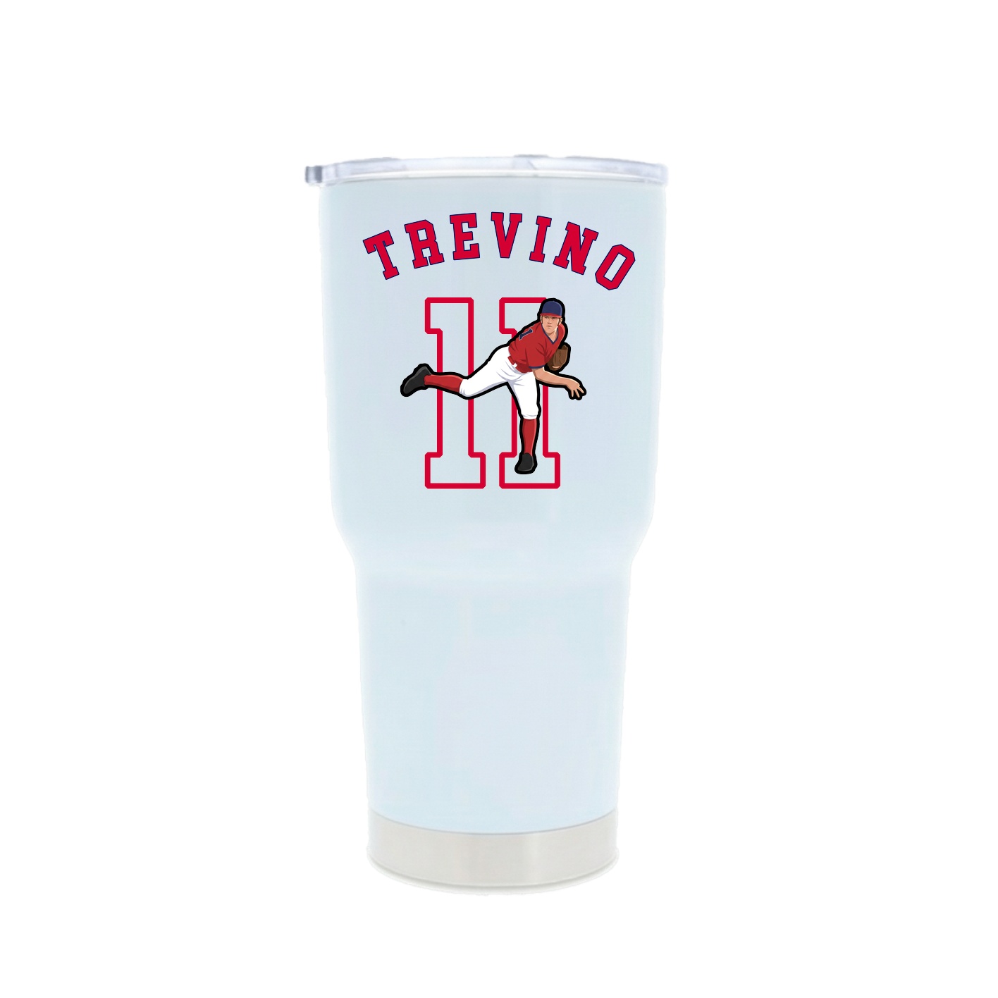 30oz Stainless Steel Tumbler — Shirsey Arch in White