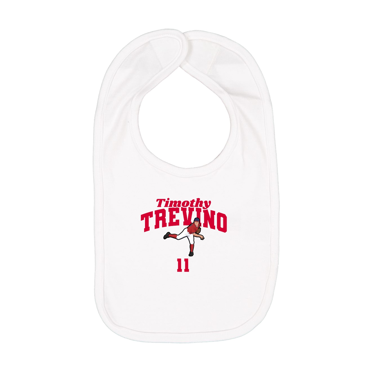 Infant Bib — Signature Arch in White