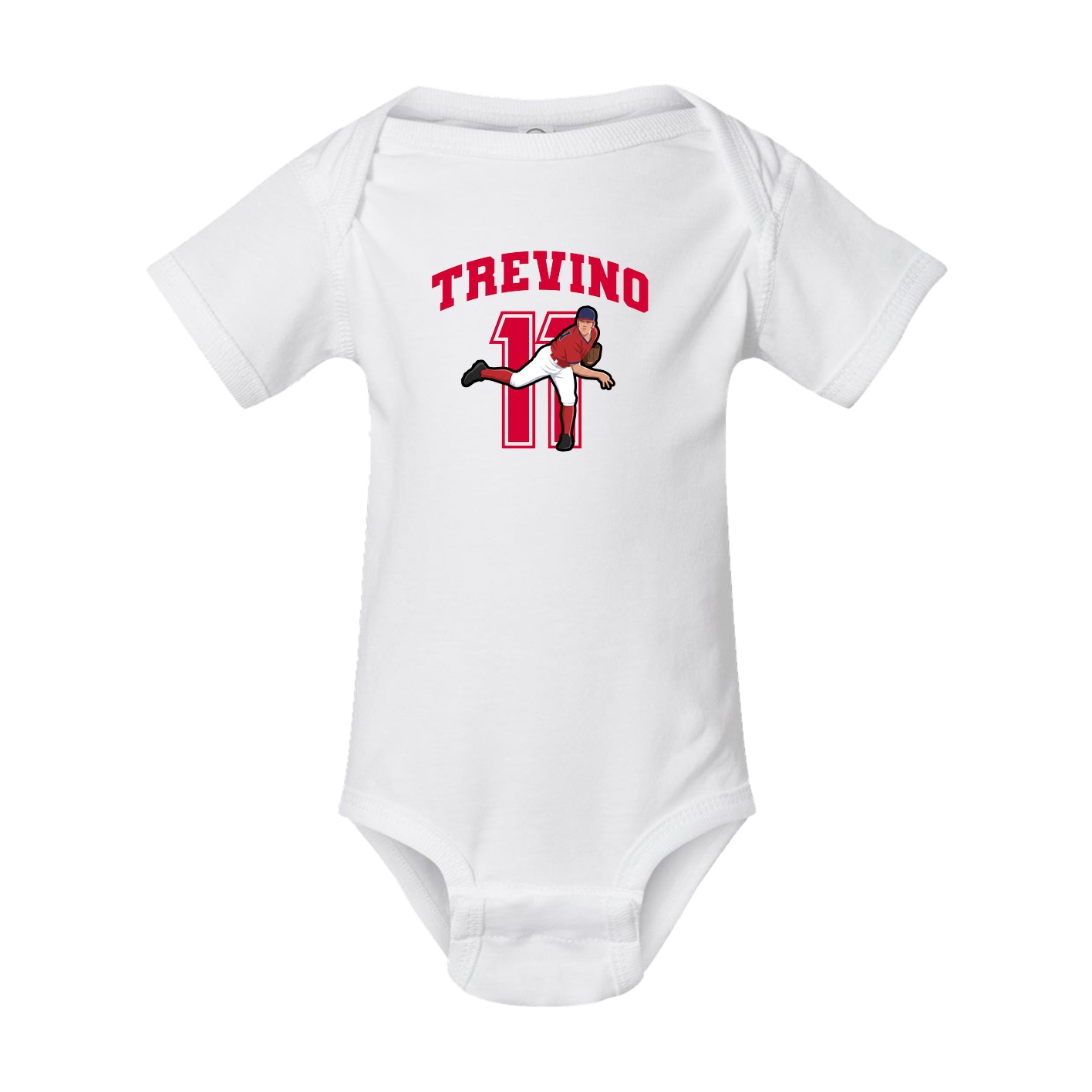 Baby Onesie — Number in White