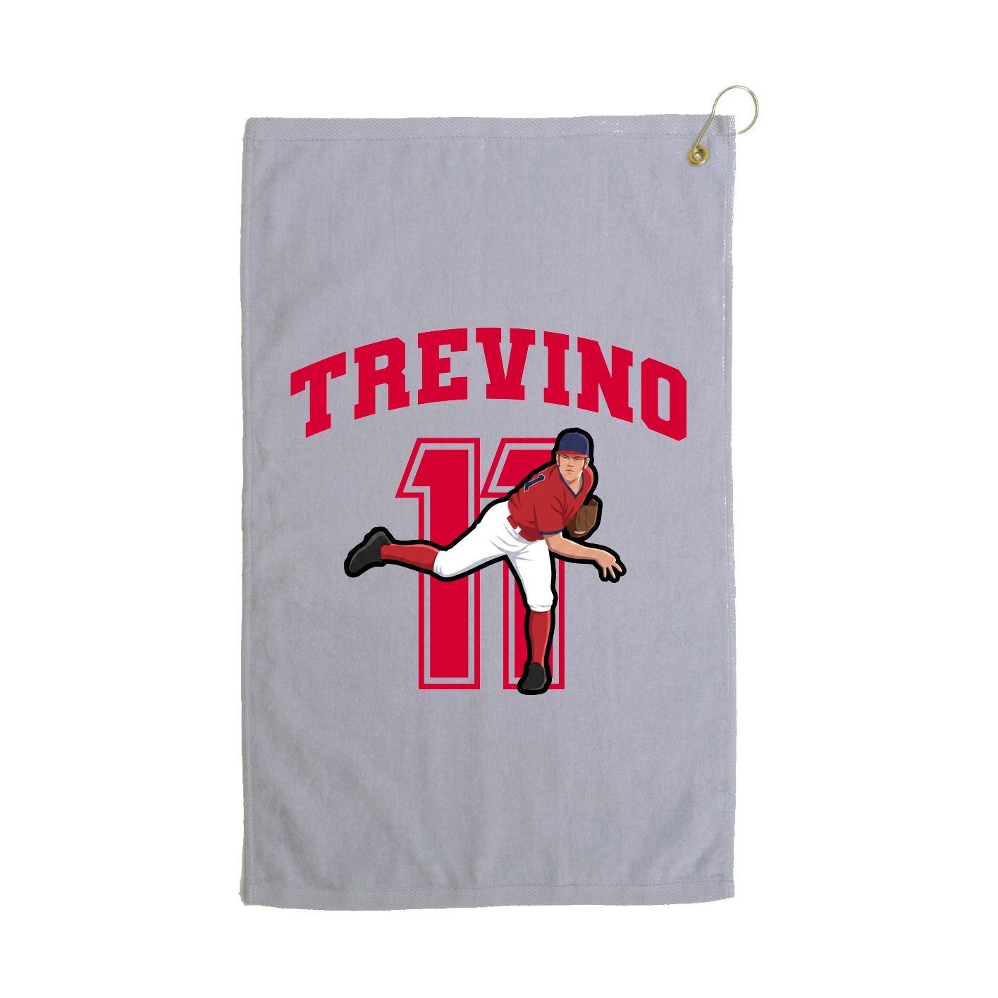 Golf Towel — Number in Grey