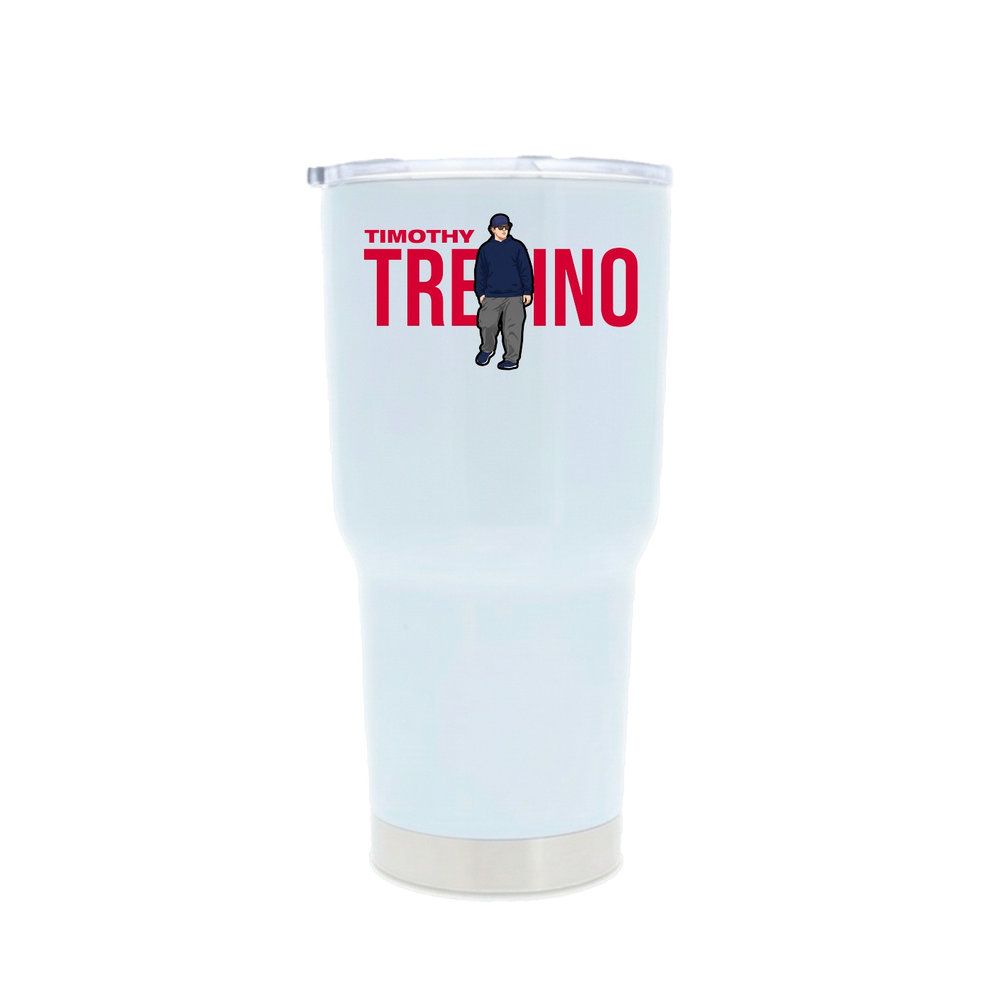 30oz Stainless Steel Tumbler — Player Name in White