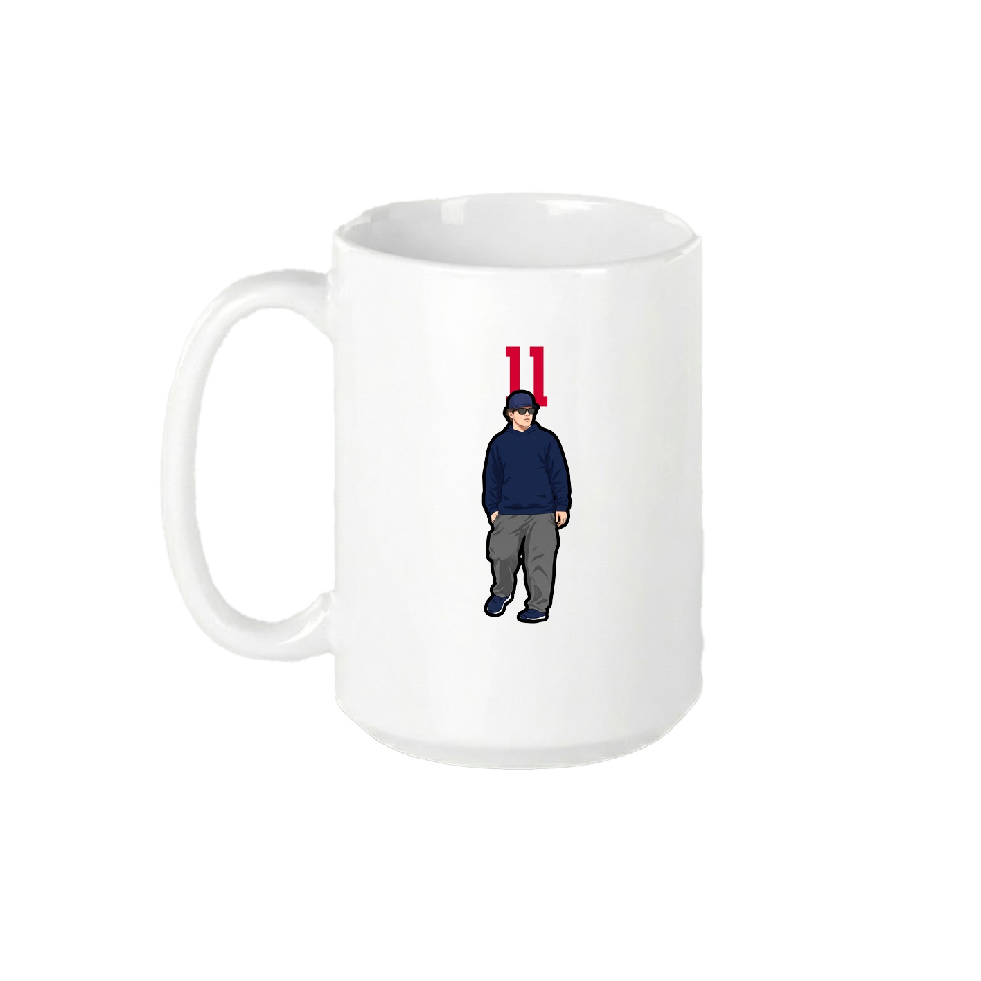 15oz Coffee Mug — Number Top in White