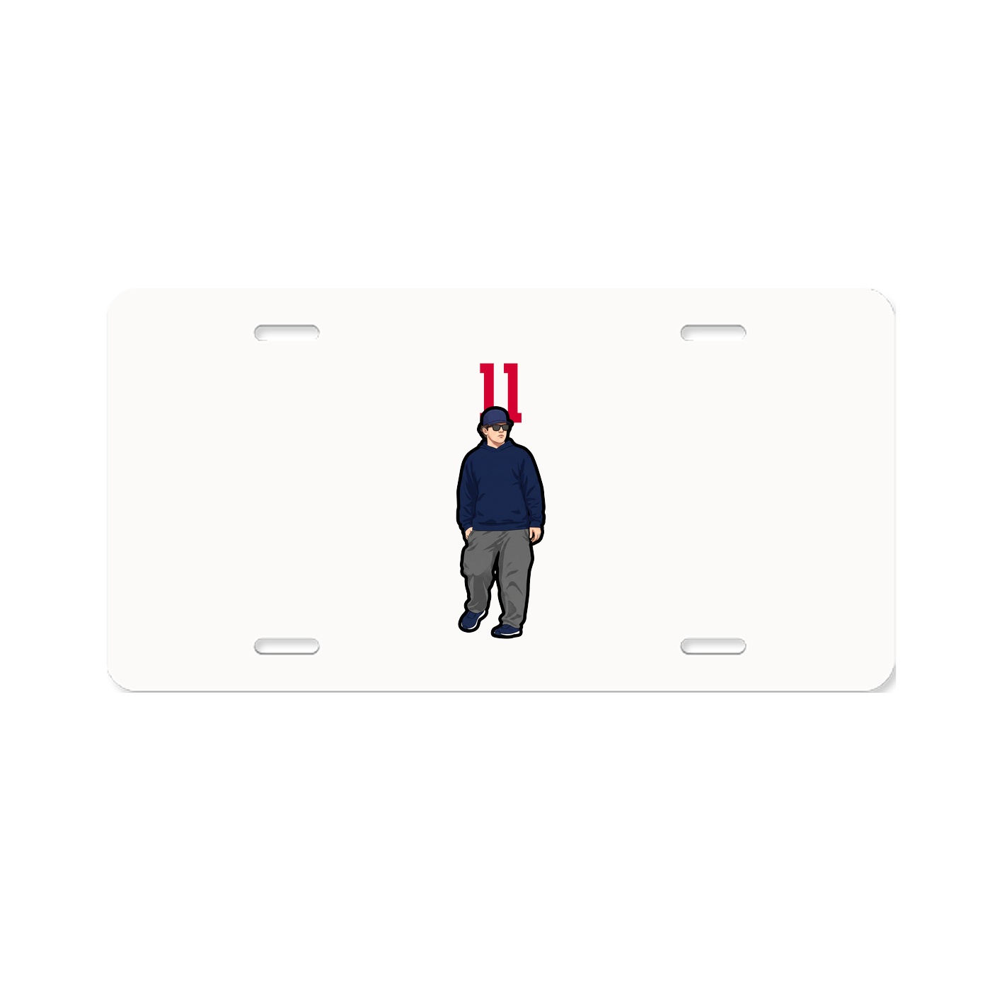 License Plate — Number Top in Classic