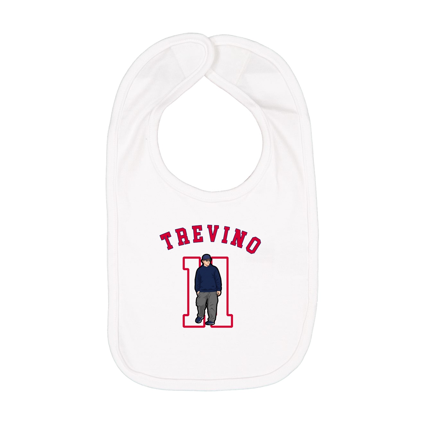 Infant Bib — Shirsey Arch in White
