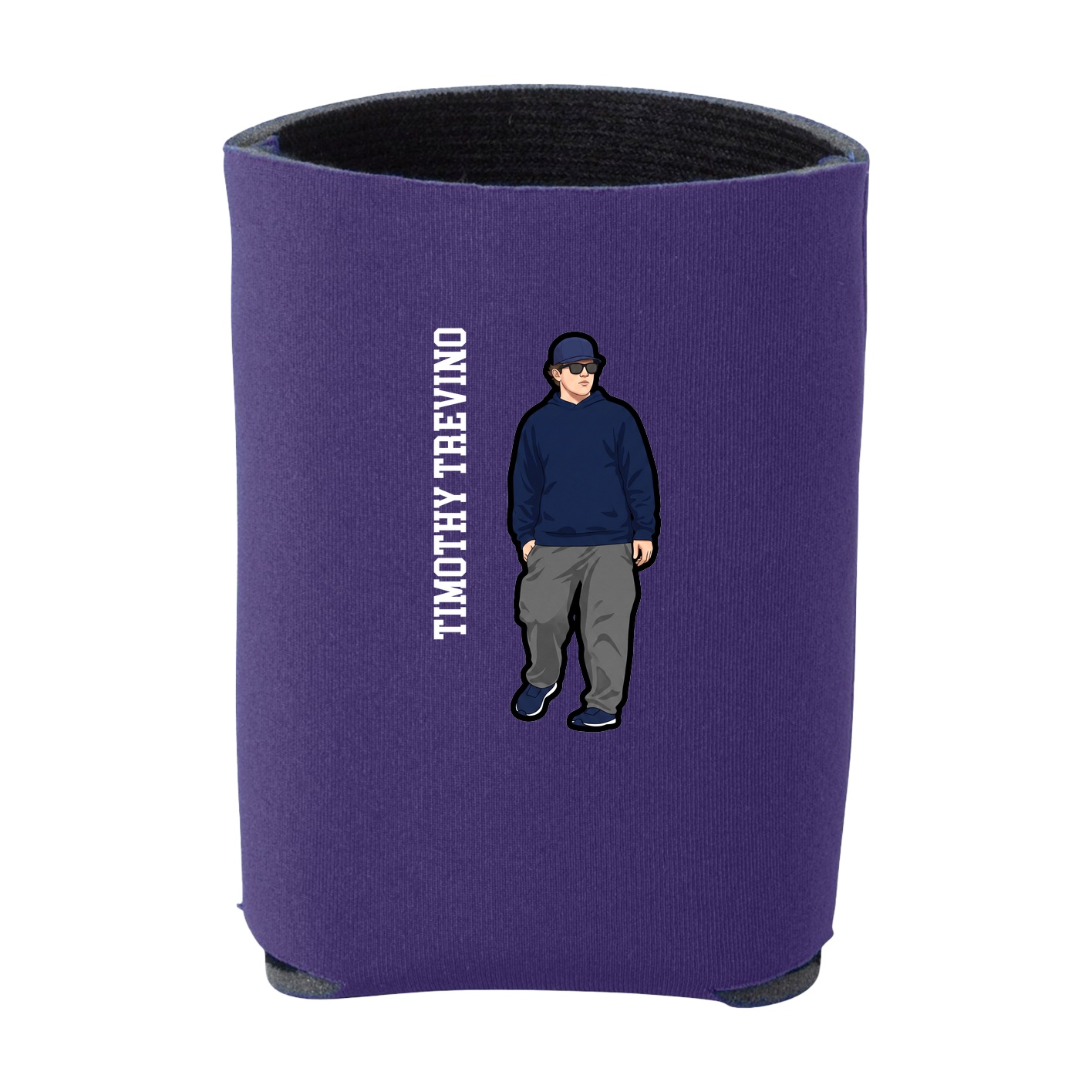 Can Holder — Name Vertical in Purple