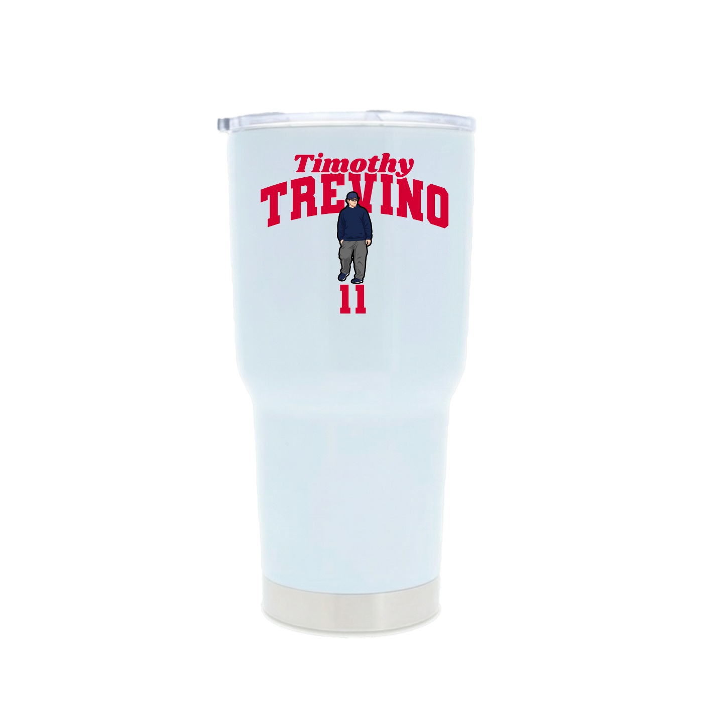30oz Stainless Steel Tumbler — Signature Arch in White