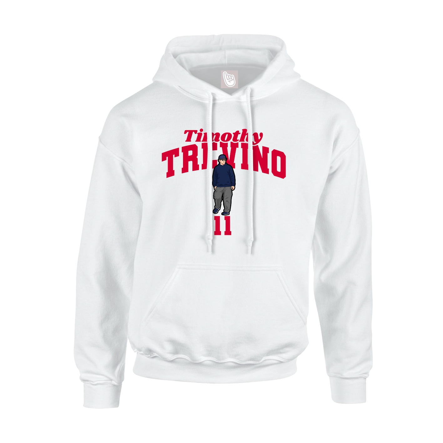 Hoodie — Signature Arch in White