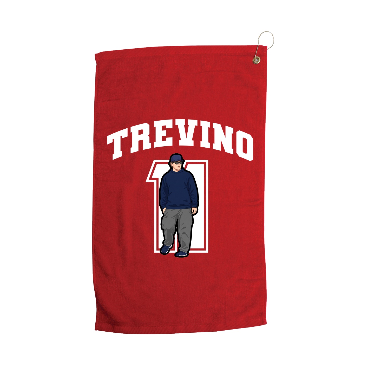 Golf Towel — Number in Red