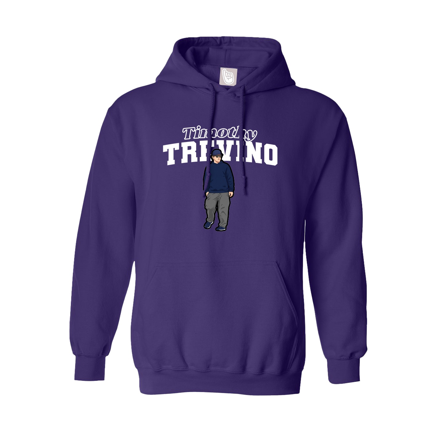 Hoodie — Name Arch in Purple
