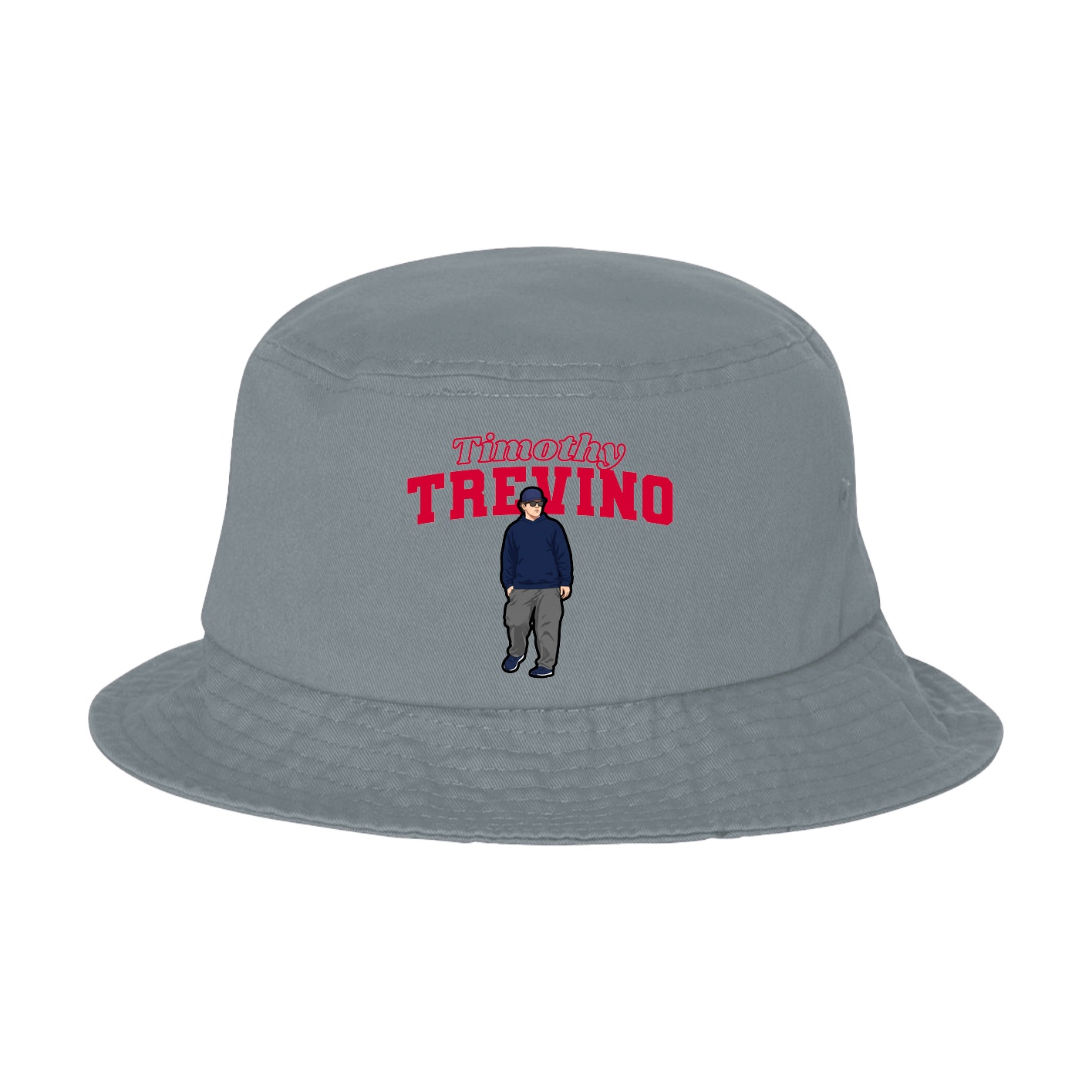 Bucket Cap — Name Arch in Grey