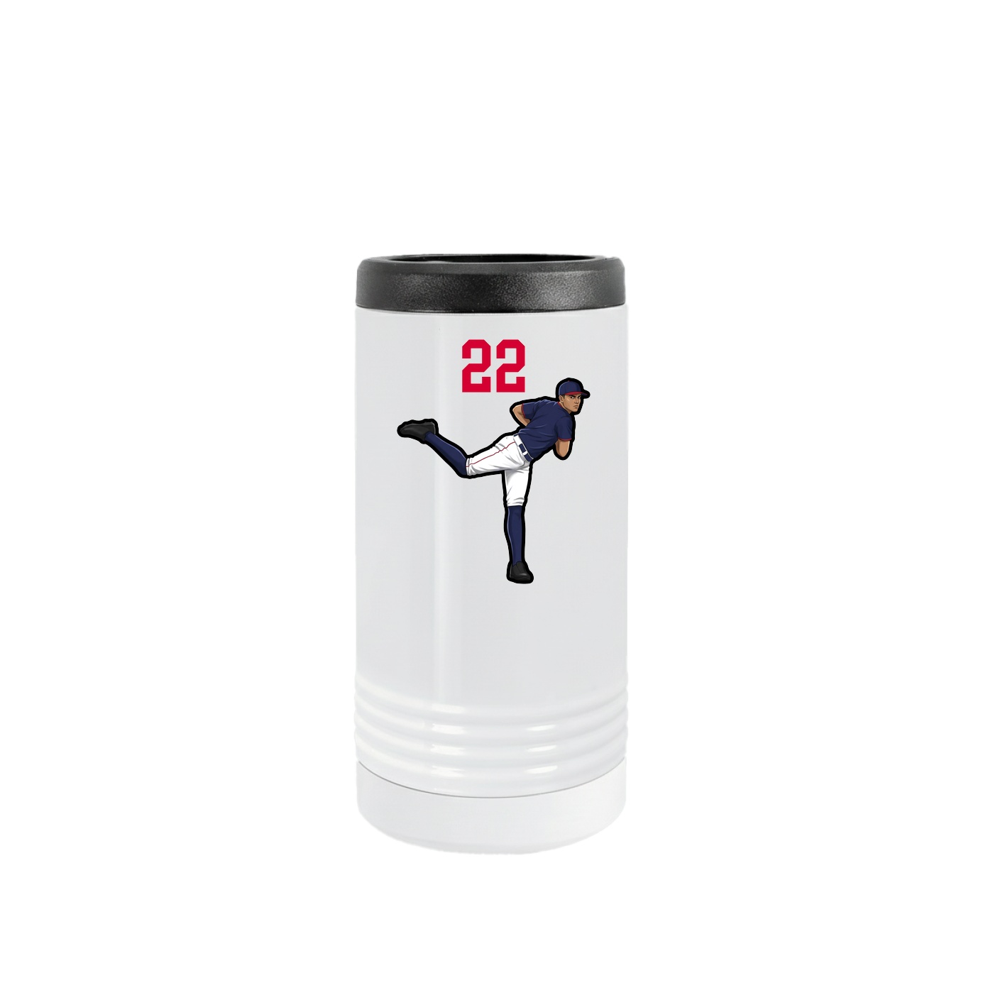 Slim Beverage Holder — Number Top in White