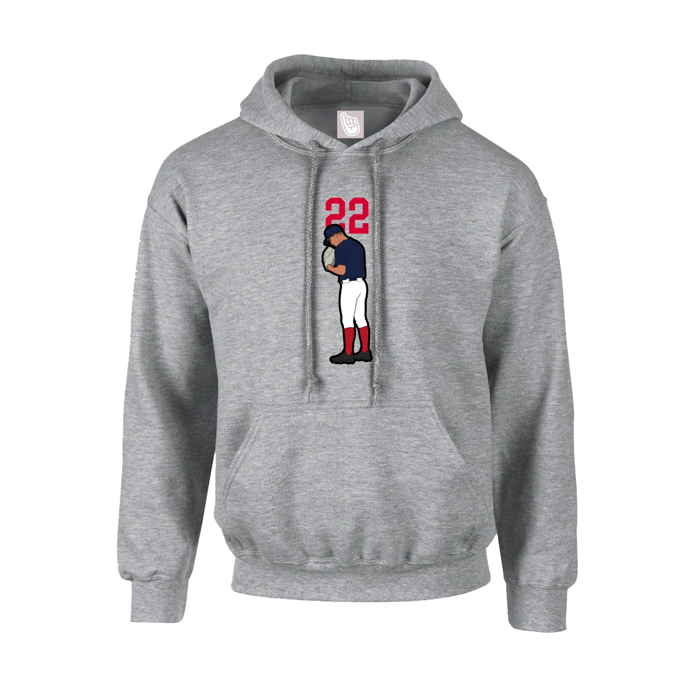 Hoodie — Number Top in Grey