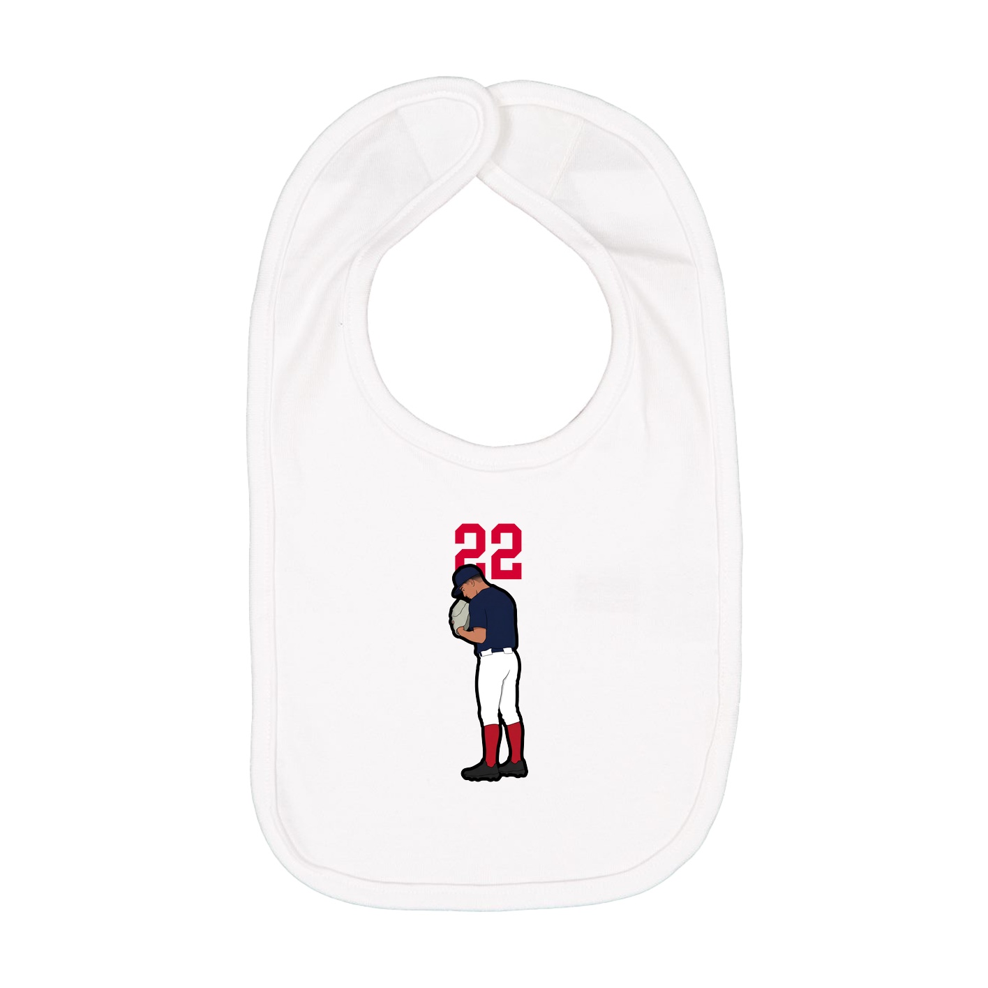 Infant Bib — Number Top in White