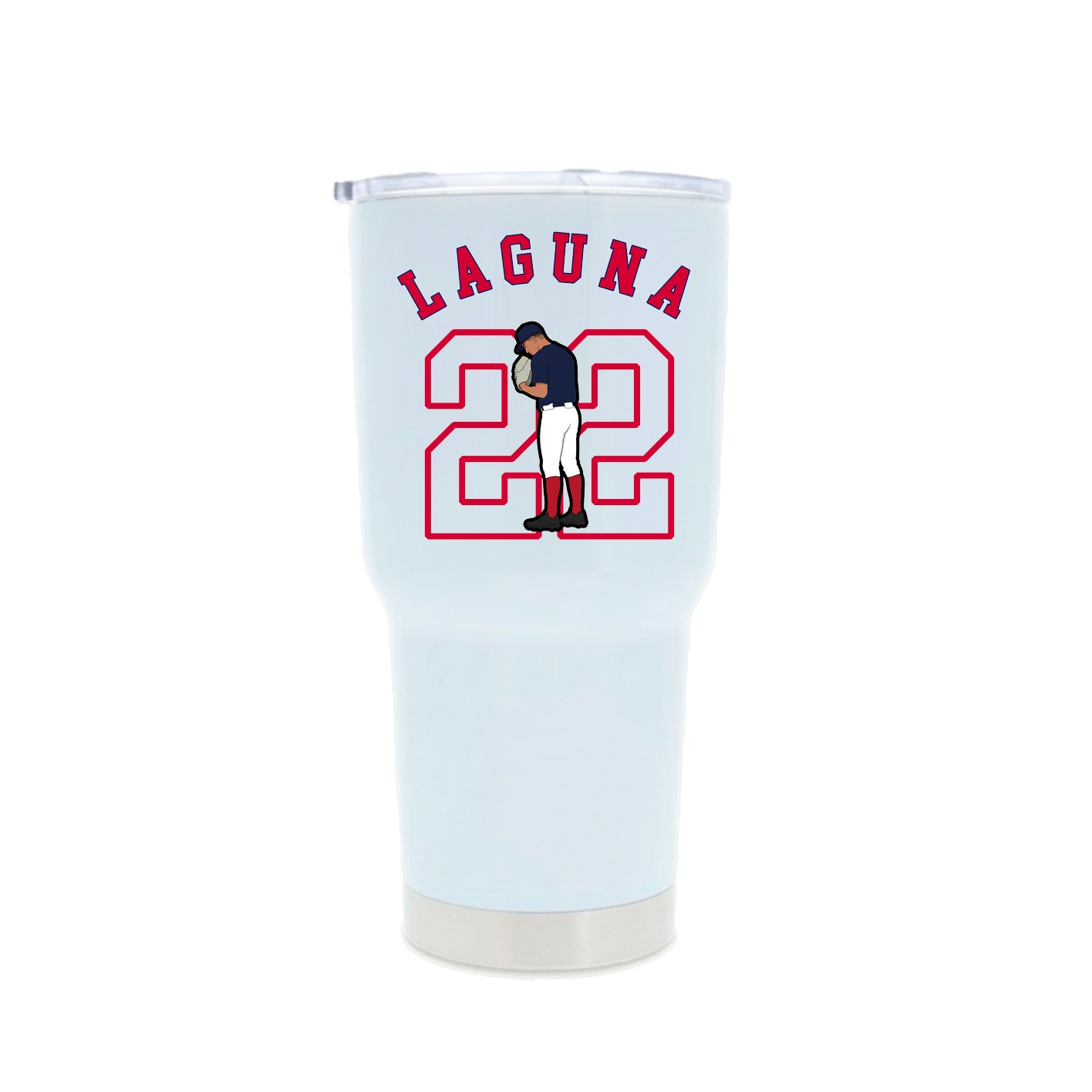 30oz Stainless Steel Tumbler — Shirsey Arch in White