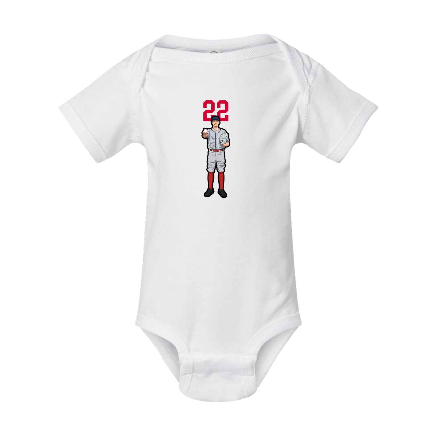 Baby Onesie — Number Top in White