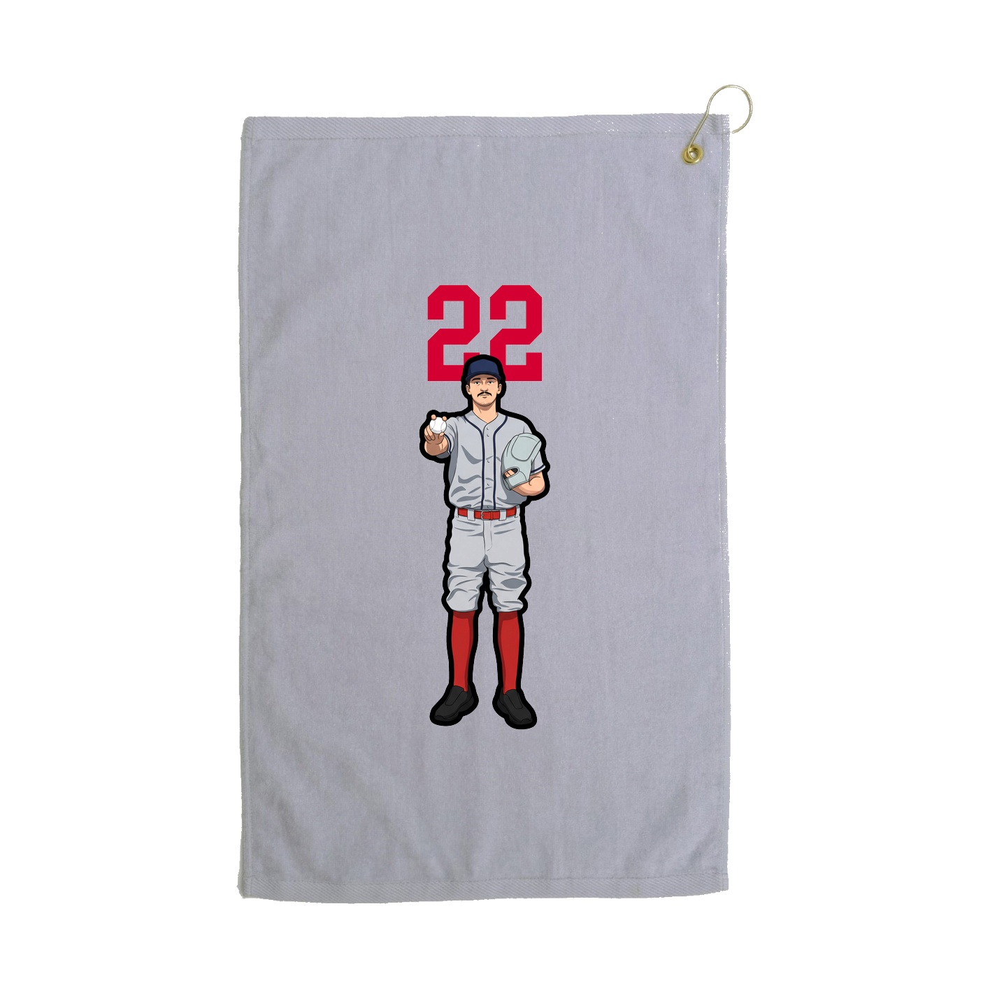 Golf Towel — Number Top in Grey