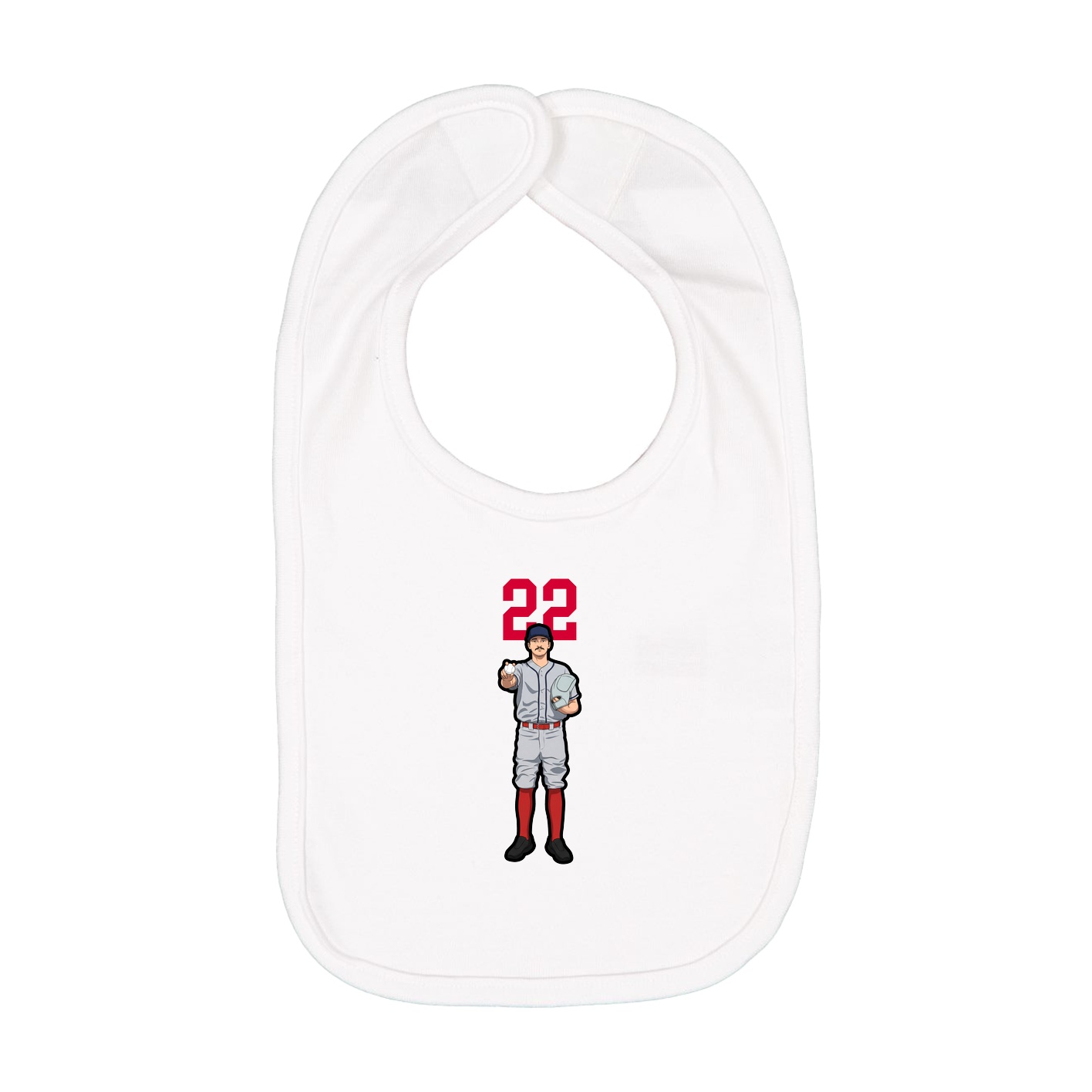 Infant Bib — Number Top in White