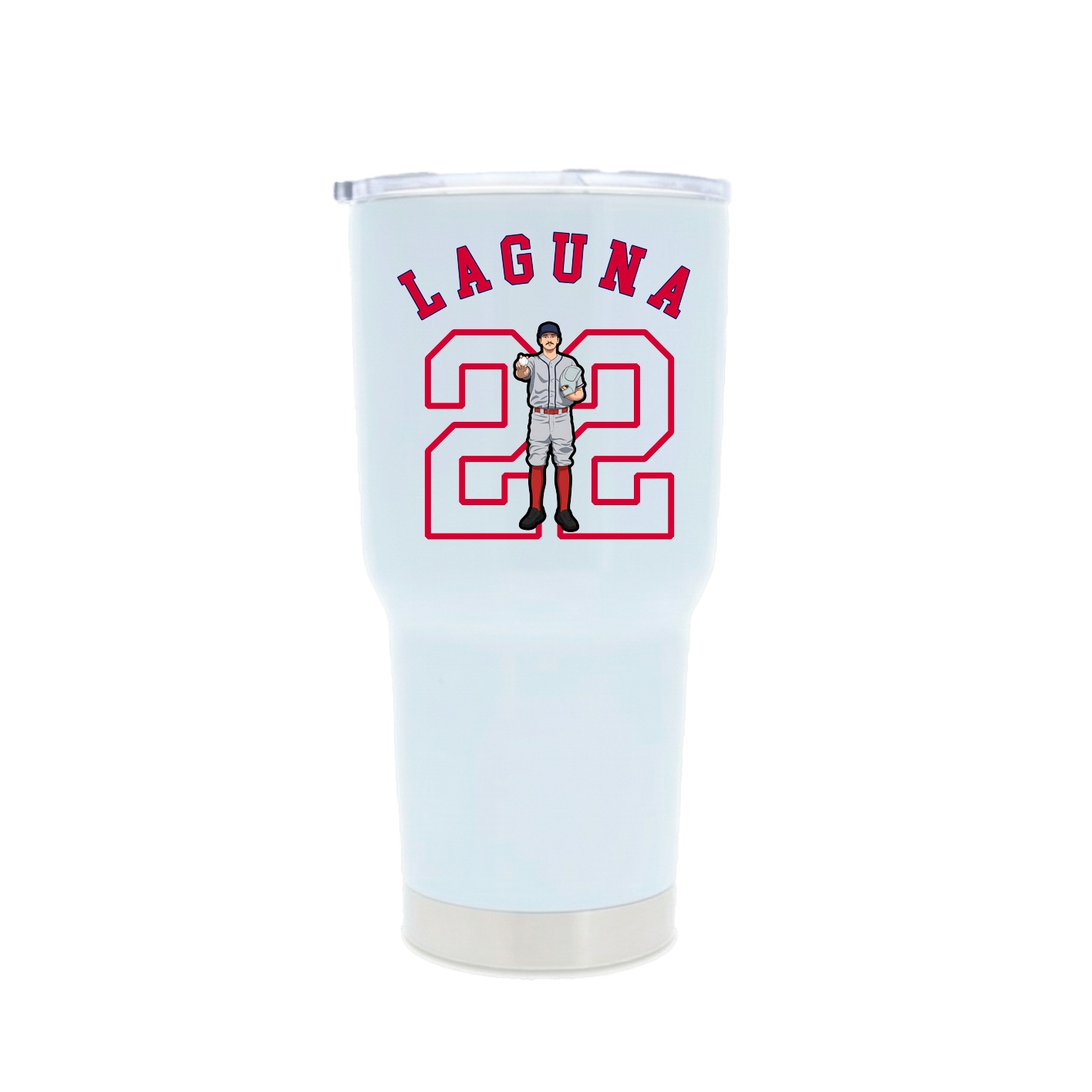 30oz Stainless Steel Tumbler — Shirsey Arch in White