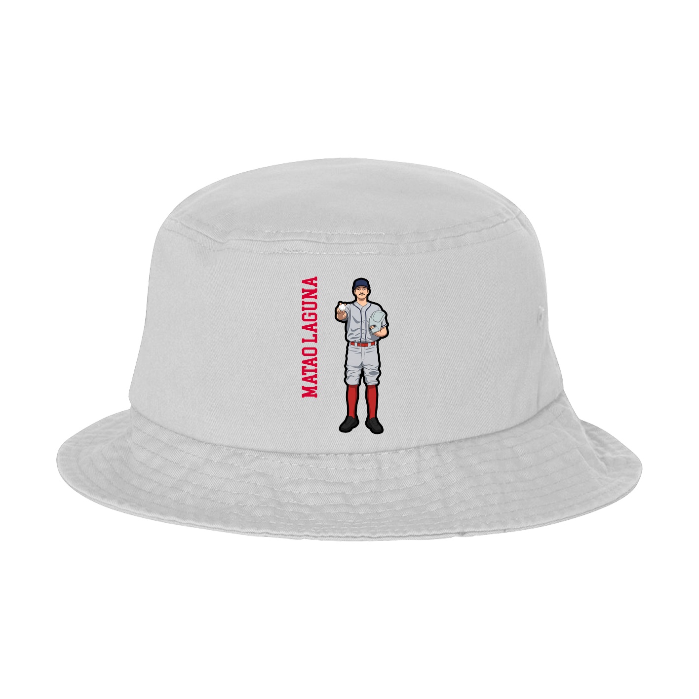 Bucket Cap — Name Vertical in White