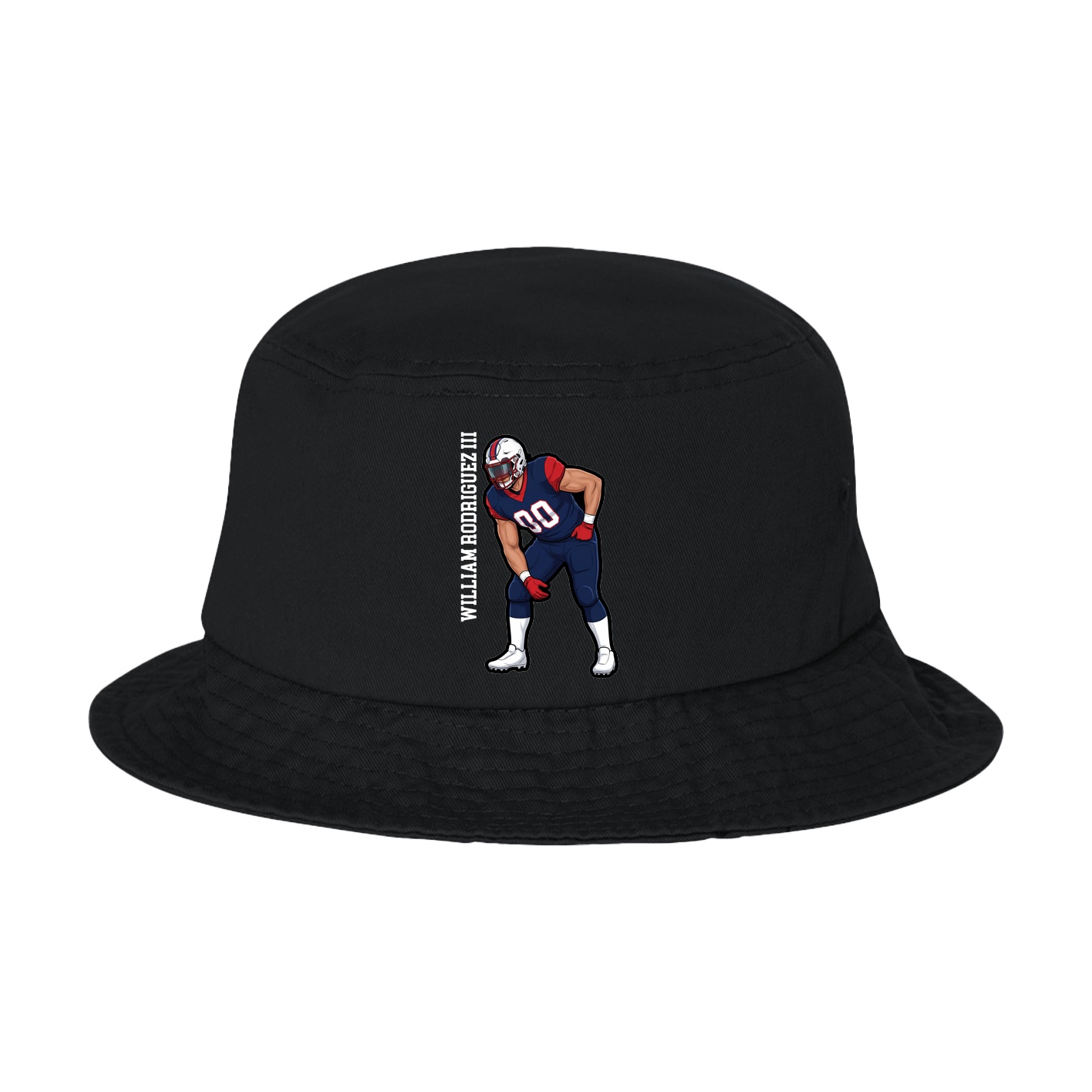 Bucket Cap — Name Vertical in Black