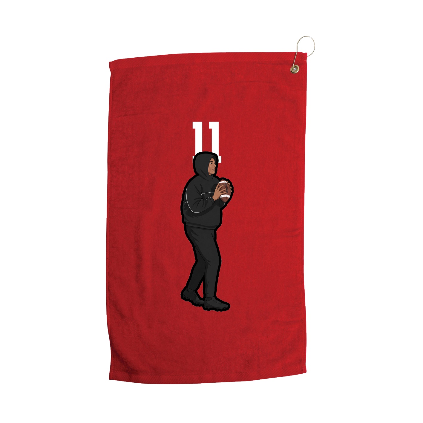 Golf Towel — Number Top in Red