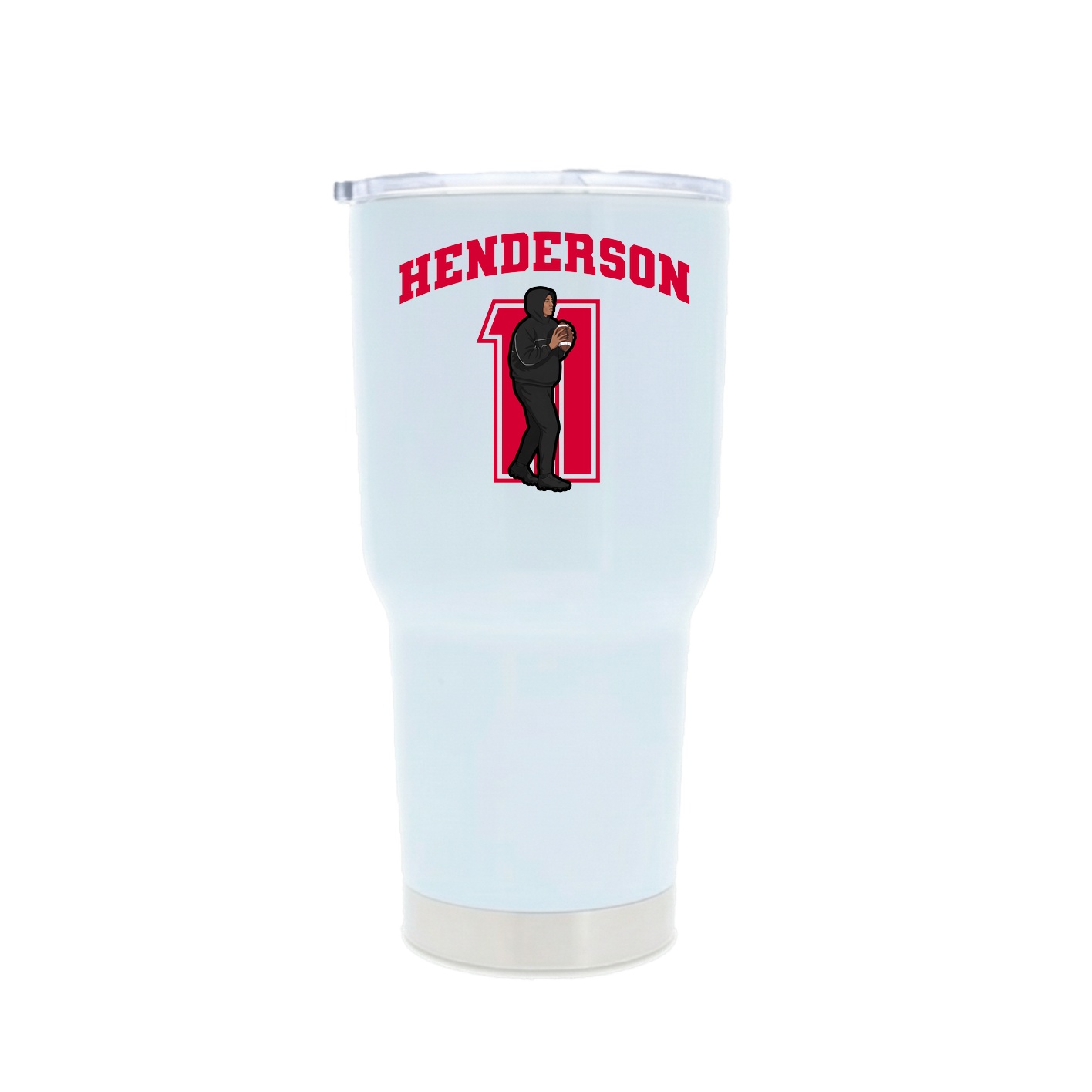 30oz Stainless Steel Tumbler — Number in White