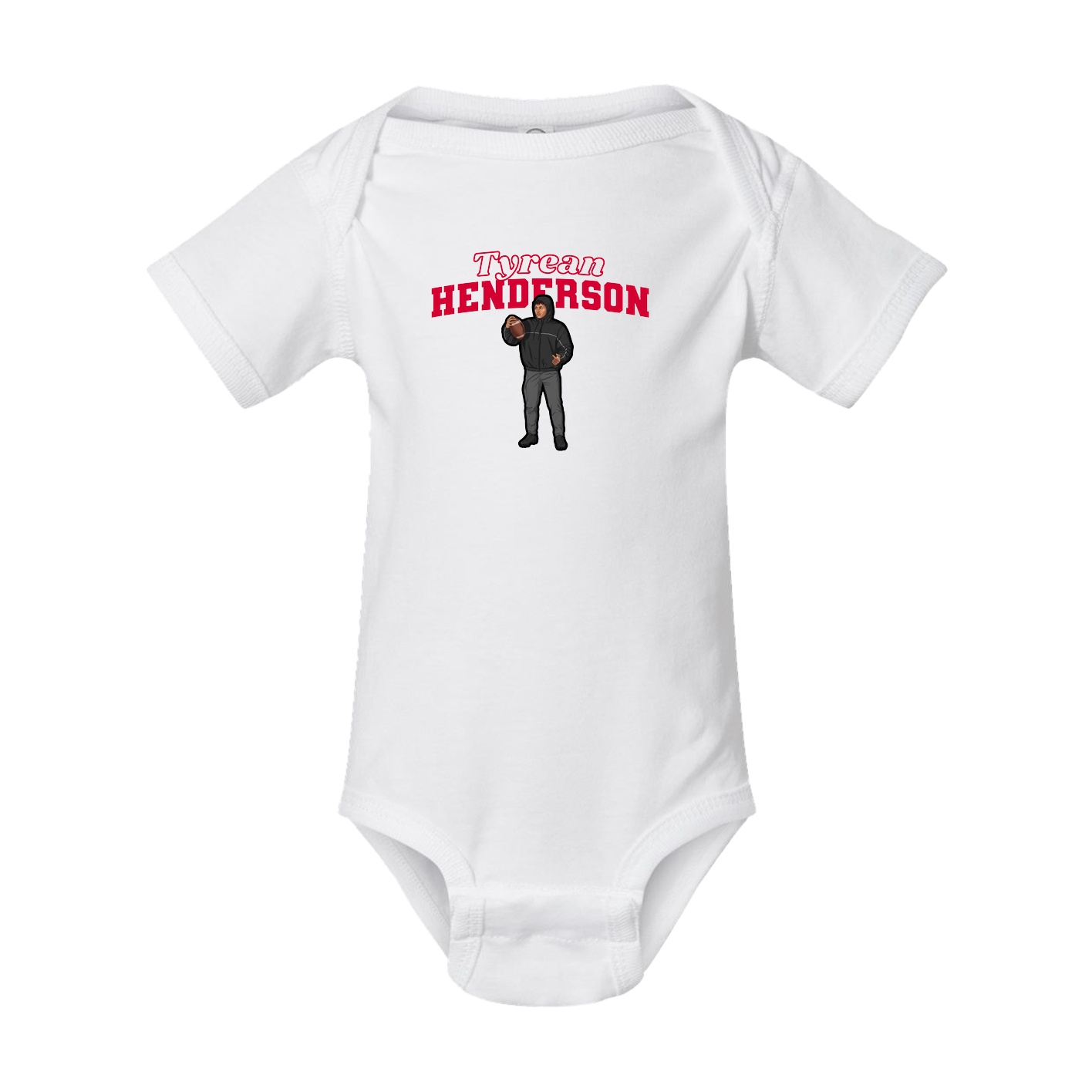 Baby Onesie — Name Arch in White