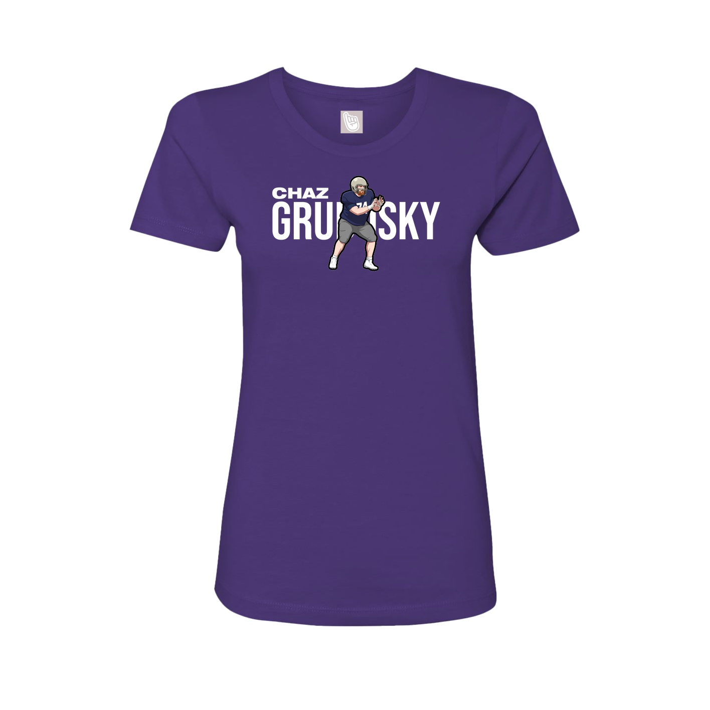 Fitted Women's Tee — Player Name in Purple