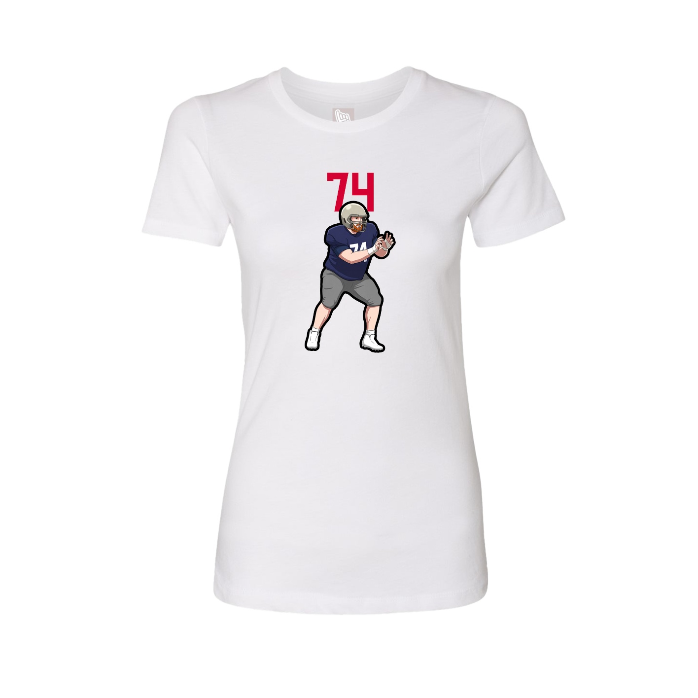 Fitted Women's Tee — Number Top in White
