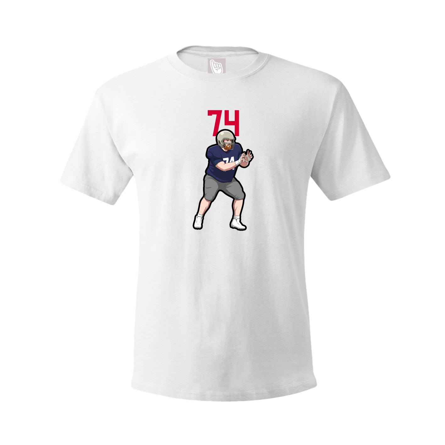 Youth Tee — Number Top in White
