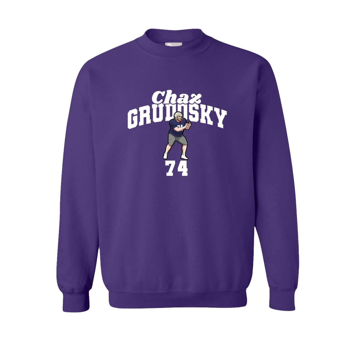 Fleece Crew — Signature Arch in Purple