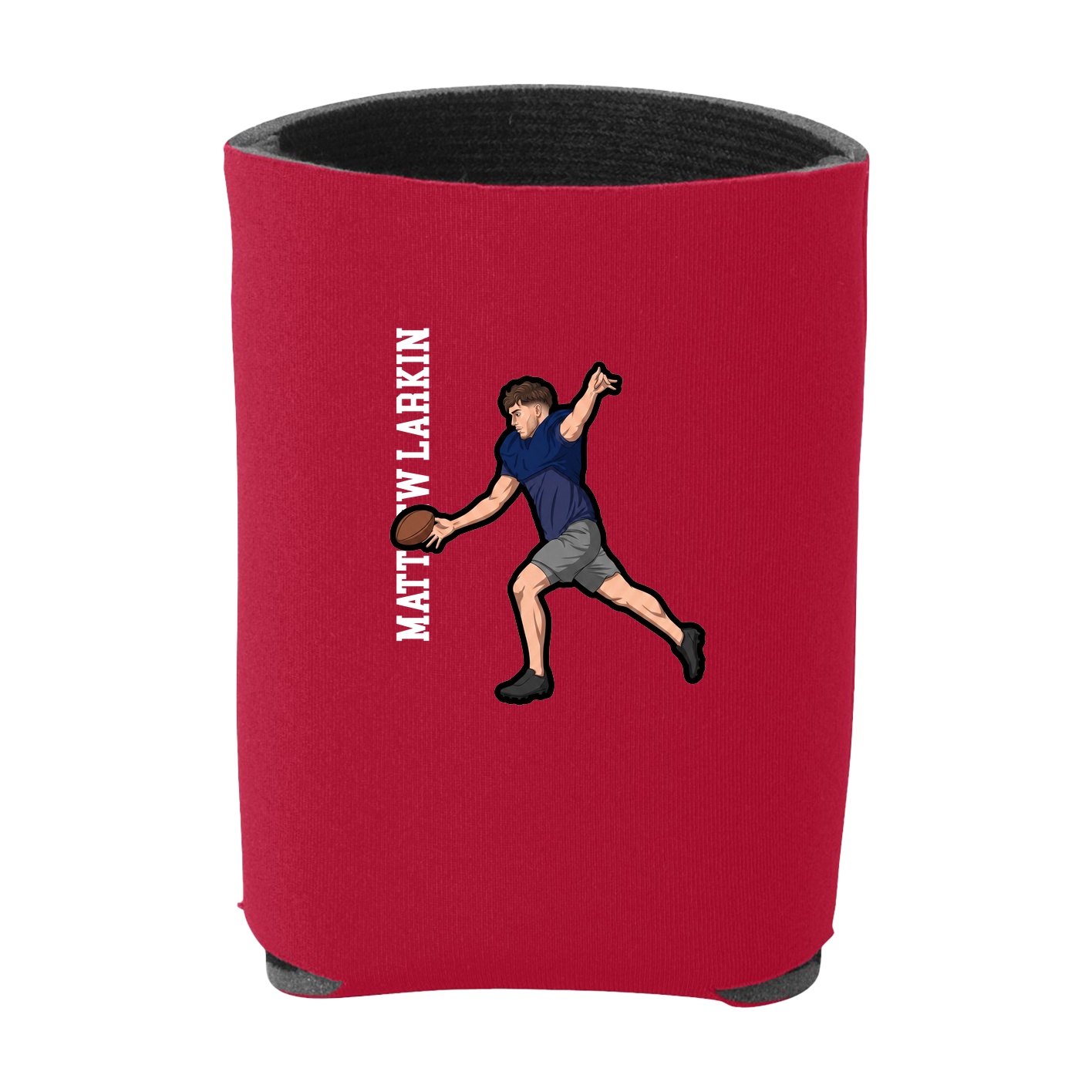 Can Holder — Name Vertical in Red