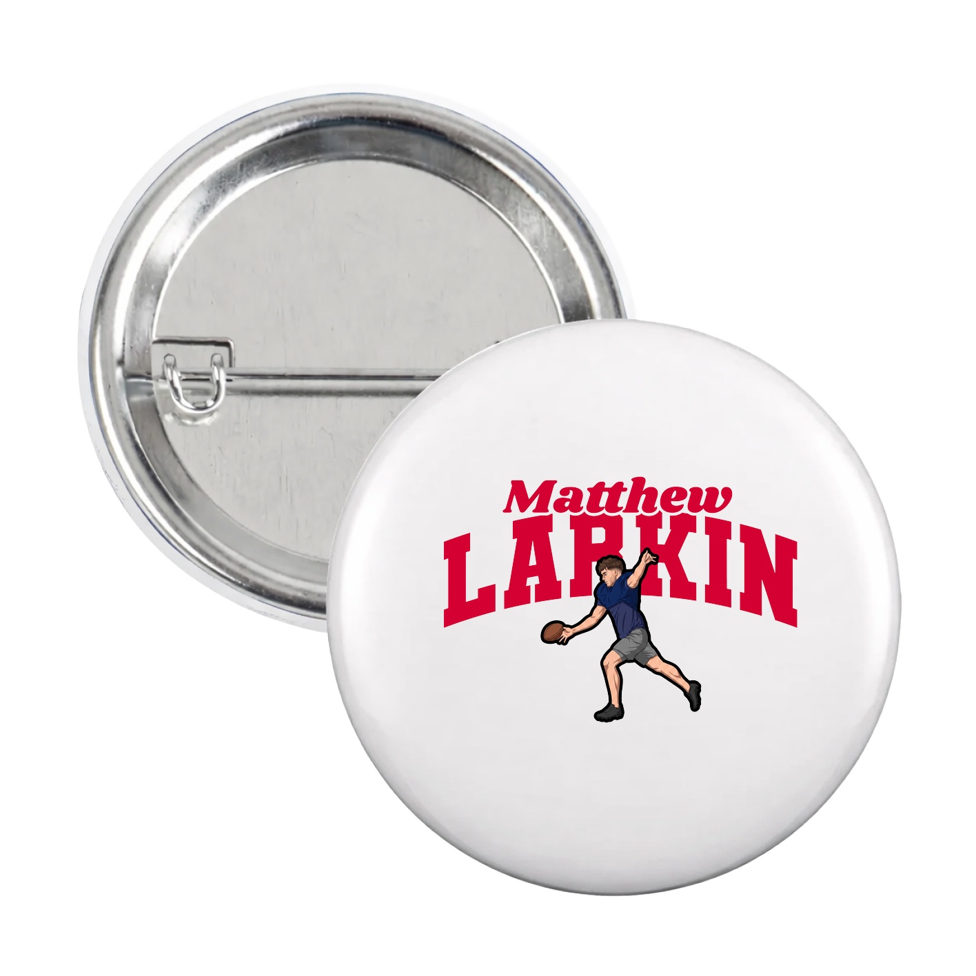 Game Day Button — Signature Arch in White