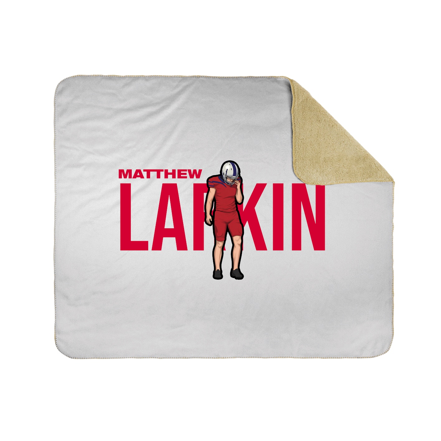 Throw Blanket — Player Name in White