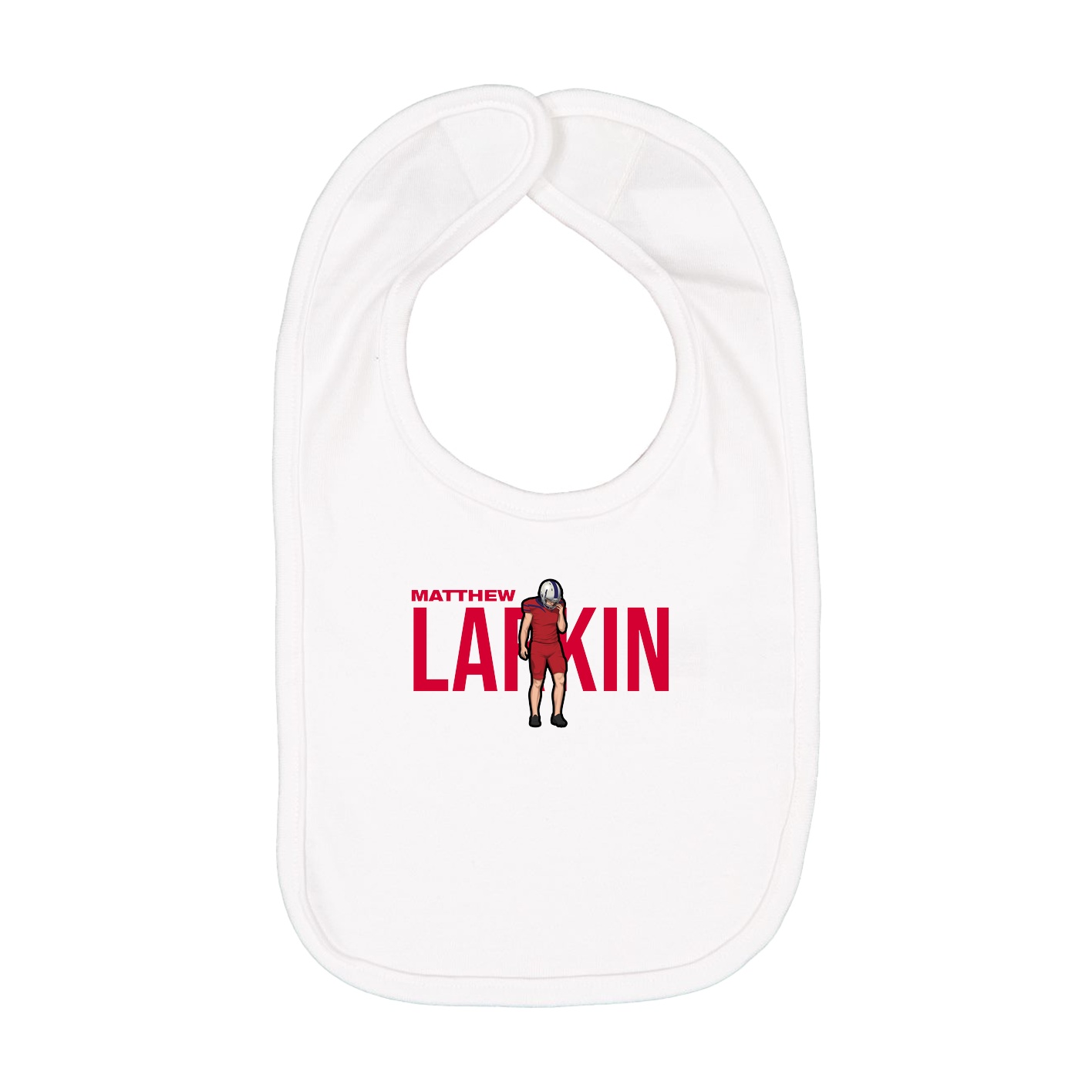Infant Bib — Player Name in White