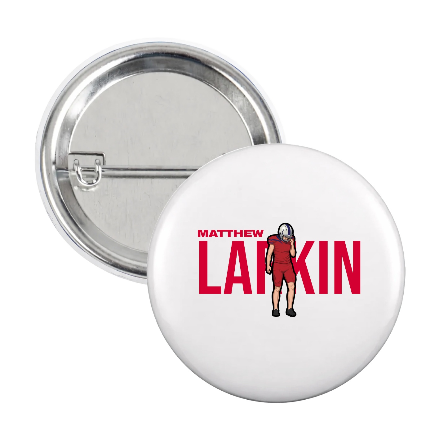 Game Day Button — Player Name in White