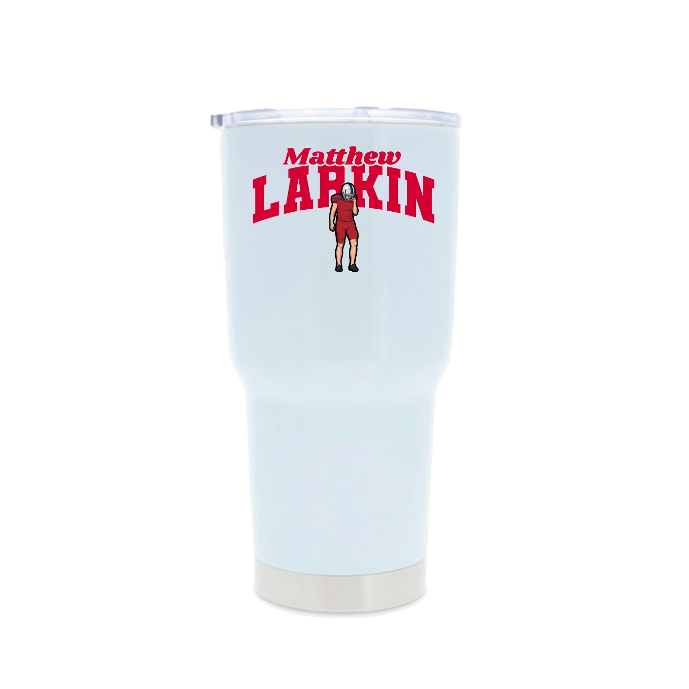 30oz Stainless Steel Tumbler — Signature Arch in White