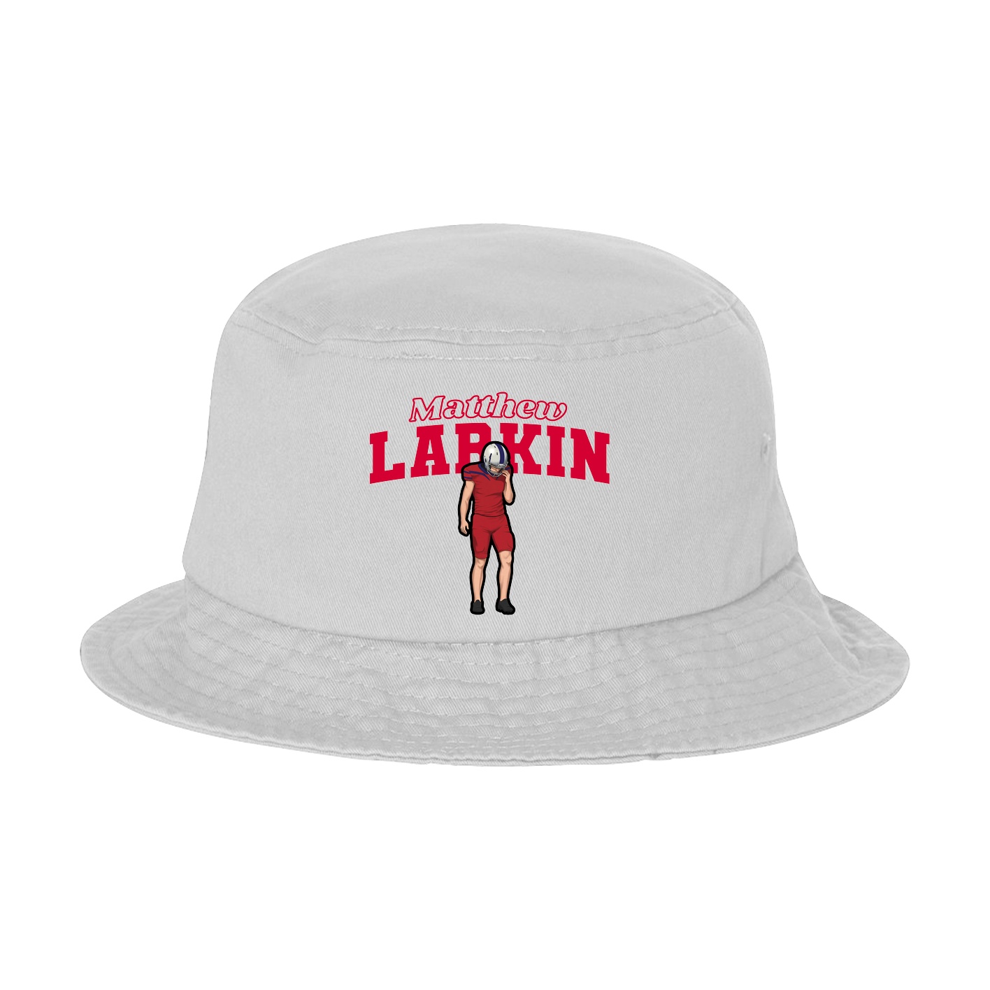 Bucket Cap — Name Arch in White