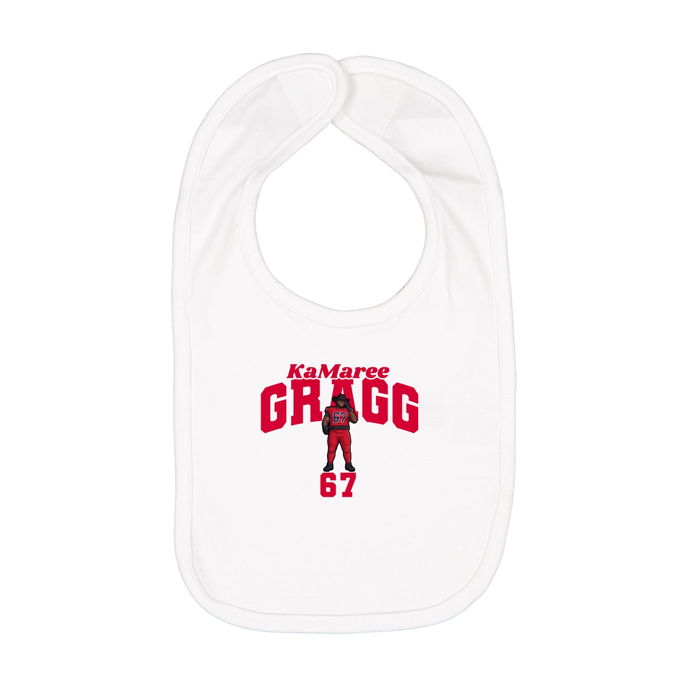 Infant Bib — Signature Arch in White