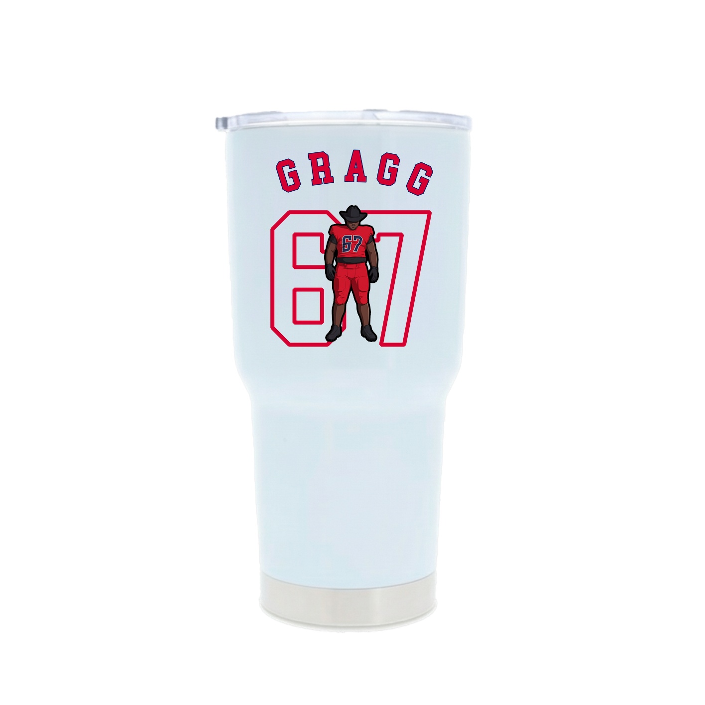 30oz Stainless Steel Tumbler — Shirsey Arch in White