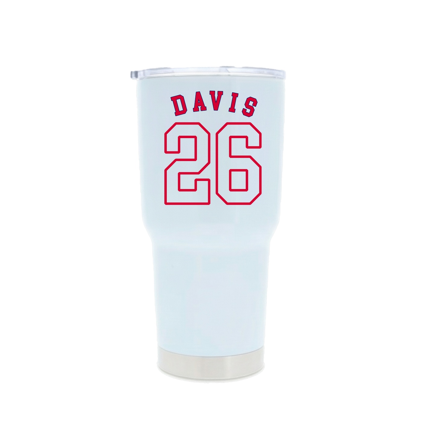 30oz Stainless Steel Tumbler — Shirsey Arch in White